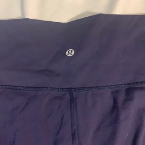 lululemon navy blue wunder under hi rise leggings